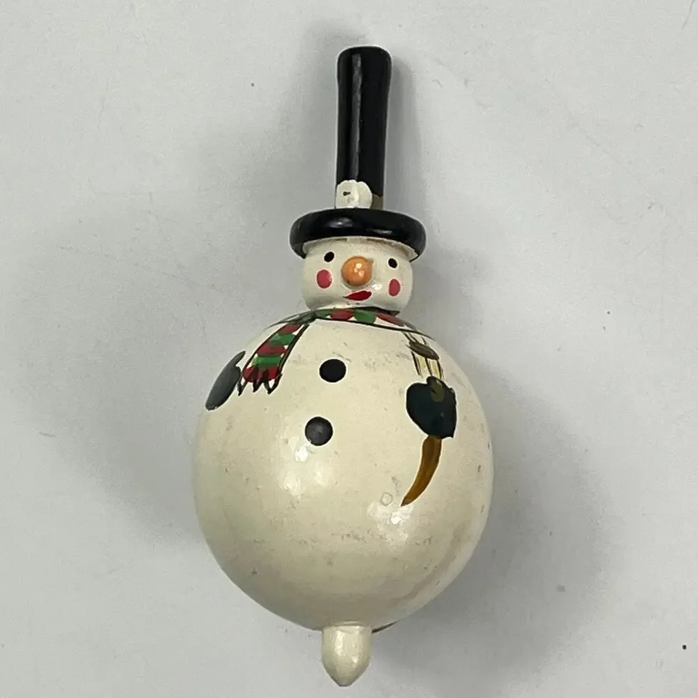 Vintage Snowman Figurine Lot Japan Ceramic Resin Pick Top Ornaments Holiday 5 Pc